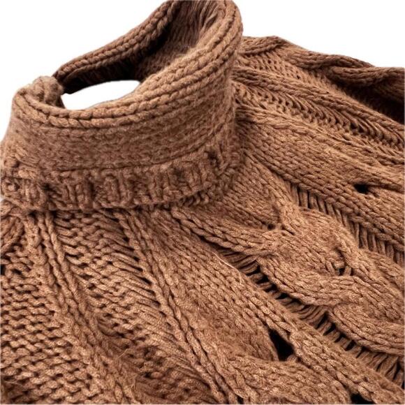 TSE Alpaca wool chunky oversized luxury sweater turtleneck knit Sz M - Picture 4 of 11